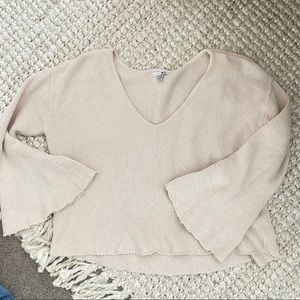 Amuse Bell Sleeved Sweater in Ivory